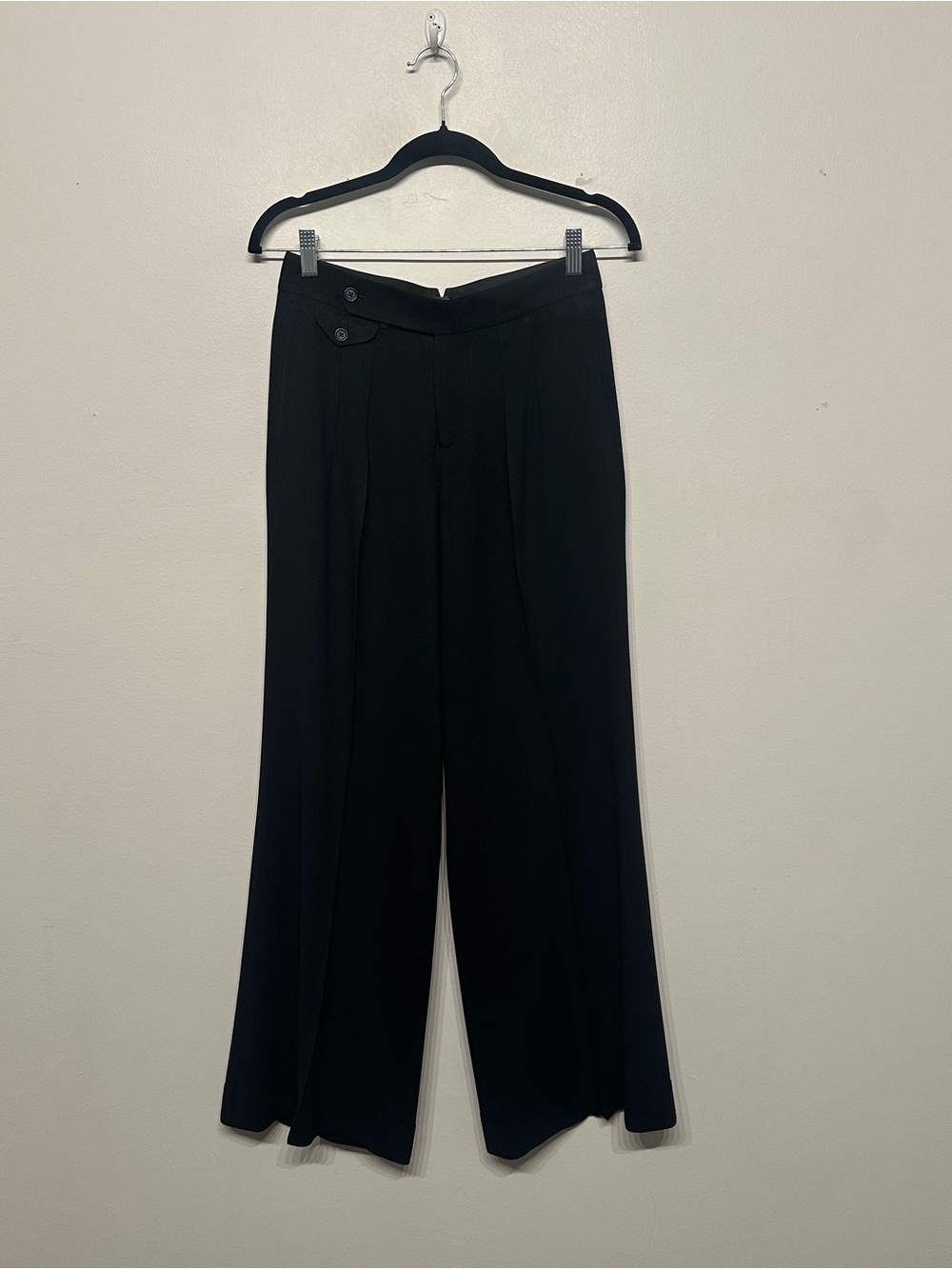 Ralph Lauren Purple Label Pleated Wide Leg Trouser Pants 2